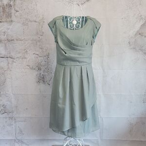 Mikarose Sage Green Cap Sleeve Midi Dress Womens Size M